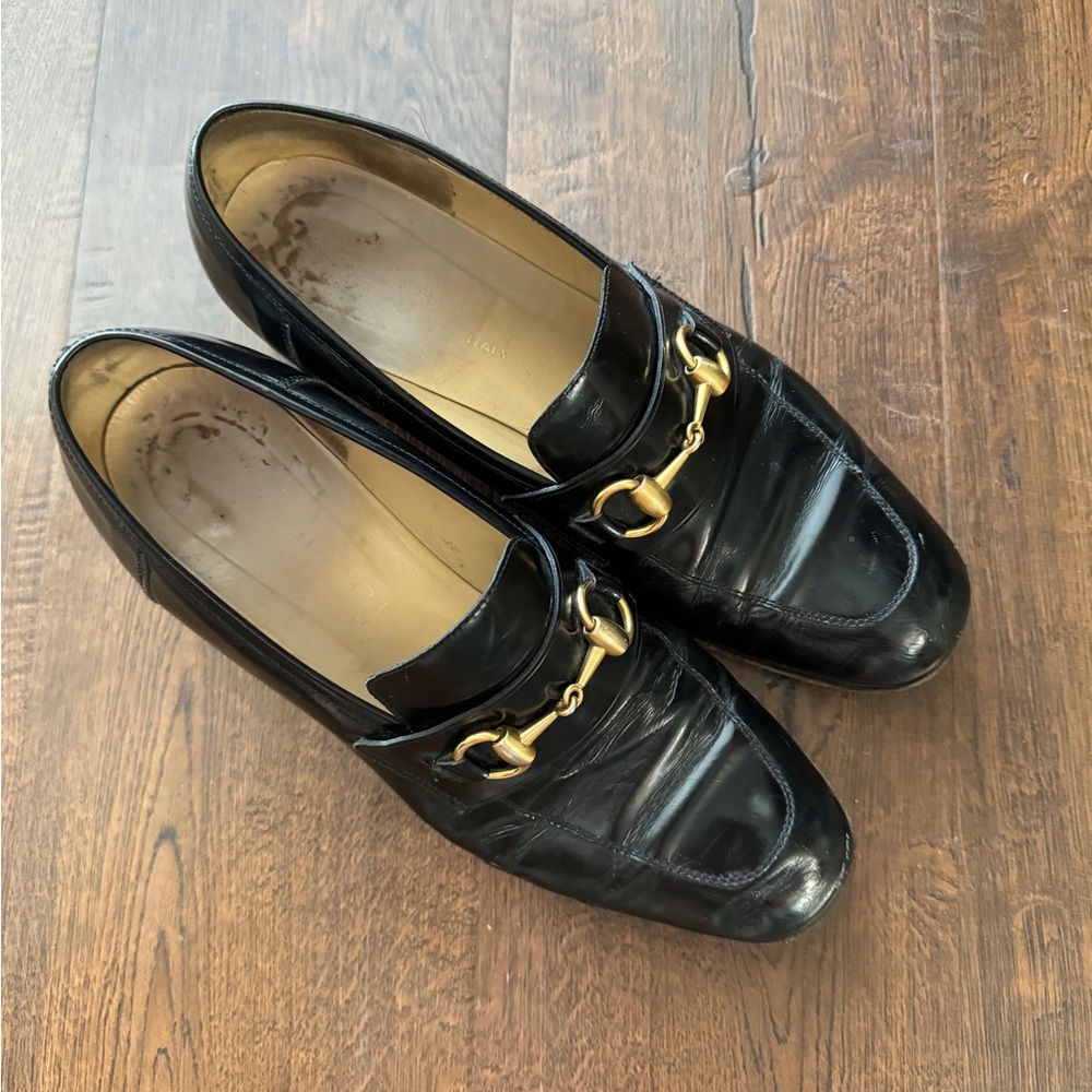 Gucci Horsebit Accent Leather Pumps Loafers
